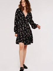Apricot Green Multi Soft Floral Tiered Dress - Image 1 of 4