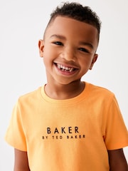 Oranžna - Baker by Ted Baker mornarsko moder/bela 100% bombaž majica in kratke hlače - Slika 4 iz 13