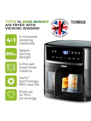 Tower Black Vortx 4L SpaceSaver Air Fryer - Image 13 of 13