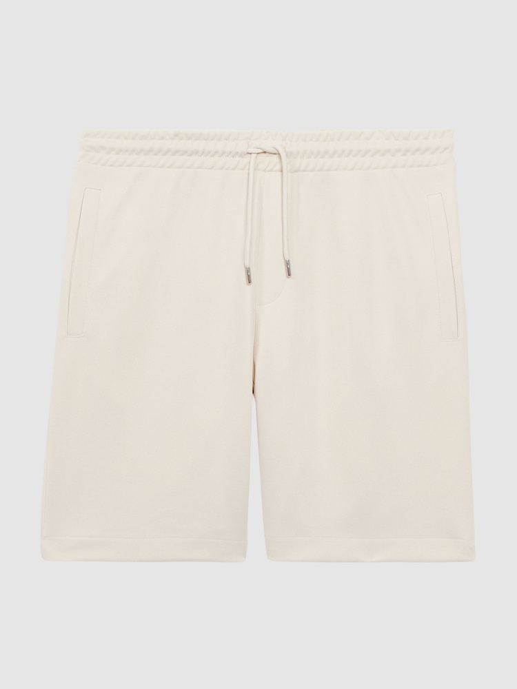 Reiss Ecru Malin Slim Fit Drawstring Shorts - Image 2 of 5