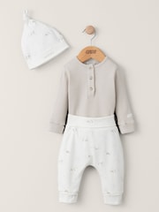 Mamas & Papas Grey Stork My First Outfit 3 Piece Set - Image 1 of 6