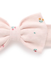 Purebaby Pink Thick Footed Two-Way Zip Sleepsuit & Headband Set - Image 7 of 7