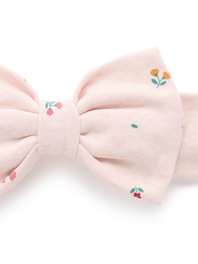Purebaby Pink Thick Footed Two-Way Zip Sleepsuit & Headband Set - Image 7 of 7 Purebaby Pink Thick Footed Two-Way Zip Sleepsuit & Headband Set - Image 7 of 7