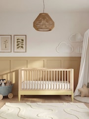 Gaia Baby Primorse Yellow Natural Ash Eos Nursery Cot Bed - Image 1 of 5