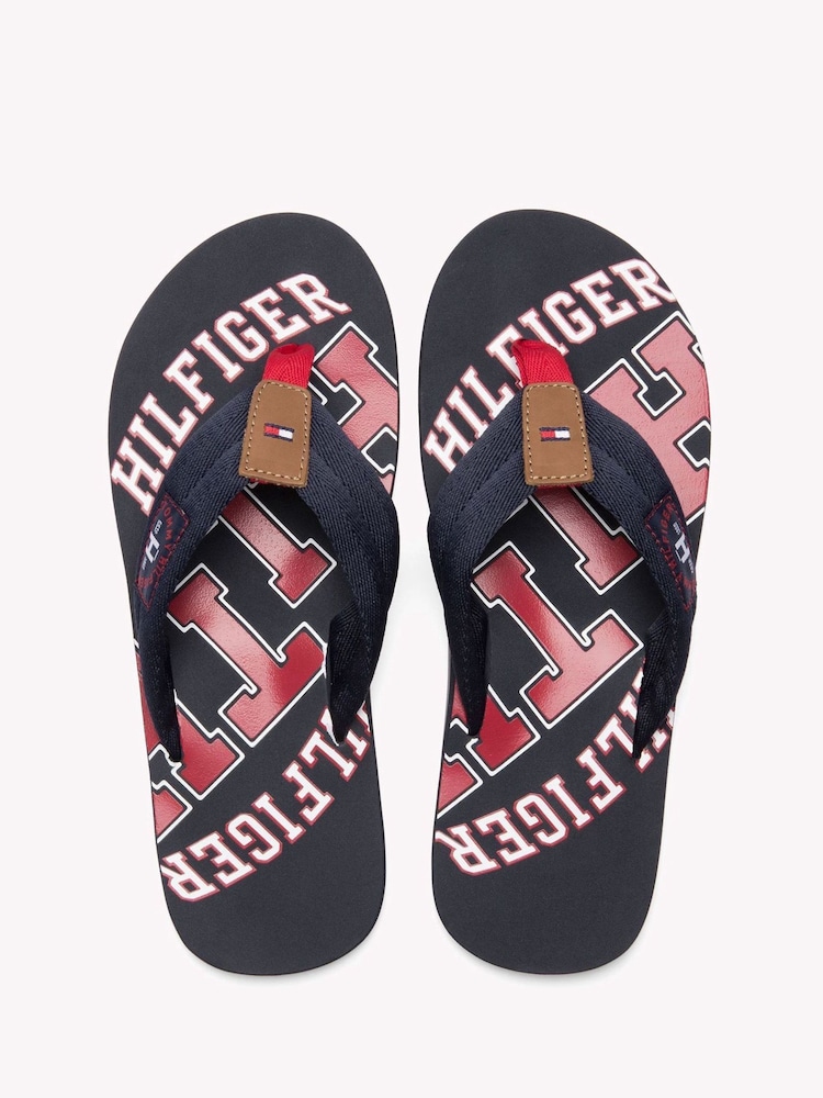 Tommy Hilfiger Blue Essential Beach Sandals - Image 2 of 4