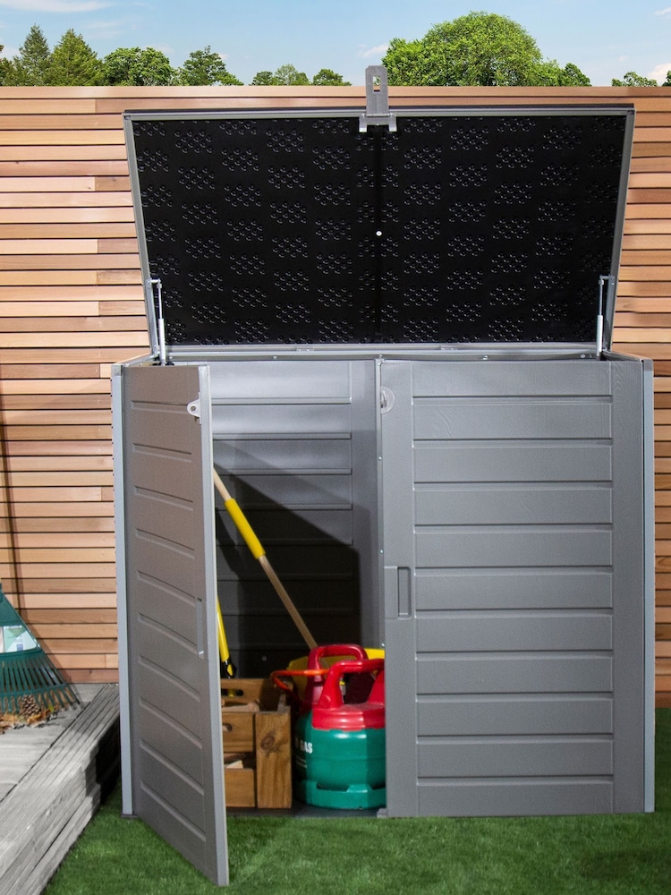 Charles Bentley Grey 1170L Outdoor Storage Cabinet - Image 1 of 6