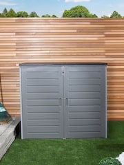 Charles Bentley Grey 1170L Outdoor Storage Cabinet - Image 2 of 6