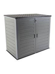 Charles Bentley Grey 1170L Outdoor Storage Cabinet - Image 4 of 6