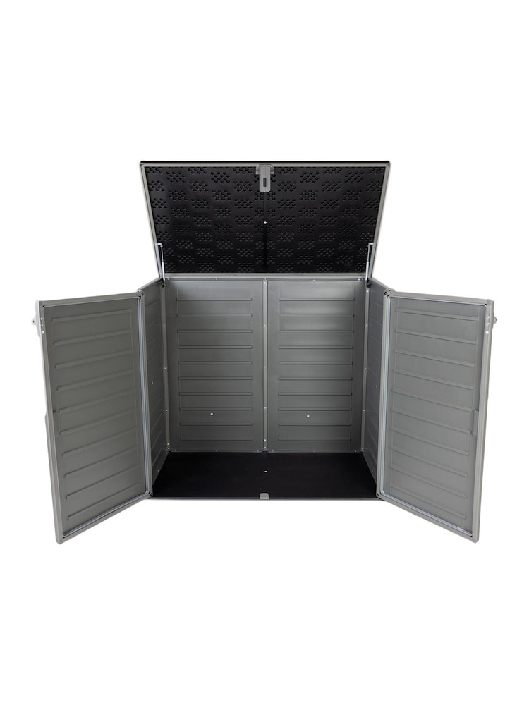 Charles Bentley Grey 1170L Outdoor Storage Cabinet - Image 6 of 6