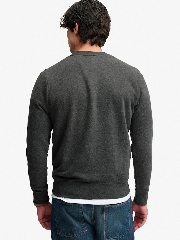 Superdry Grey 1954 Company Relaxed Sweat Top - Image 2 of 7 Superdry Grey 1954 Company Relaxed Sweat Top - Image 2 of 7