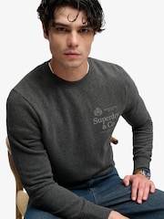 Superdry Grey 1954 Company Relaxed Sweat Top - Image 3 of 7