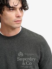 Superdry Grey 1954 Company Relaxed Sweat Top - Image 4 of 7