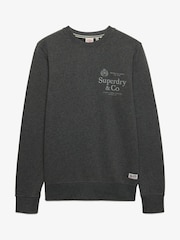 Superdry Grey 1954 Company Relaxed Sweat Top - Image 6 of 7