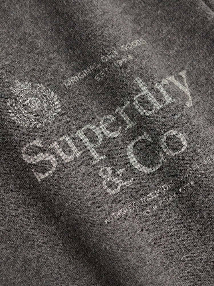 Superdry Grey 1954 Company Relaxed Sweat Top - Image 7 of 7 Superdry Grey 1954 Company Relaxed Sweat Top - Image 7 of 7