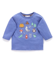 Purebaby Blue Magic Forest Longsleeve Tee - Image 3 of 6