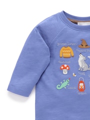 Purebaby Blue Magic Forest Longsleeve Tee - Image 4 of 6