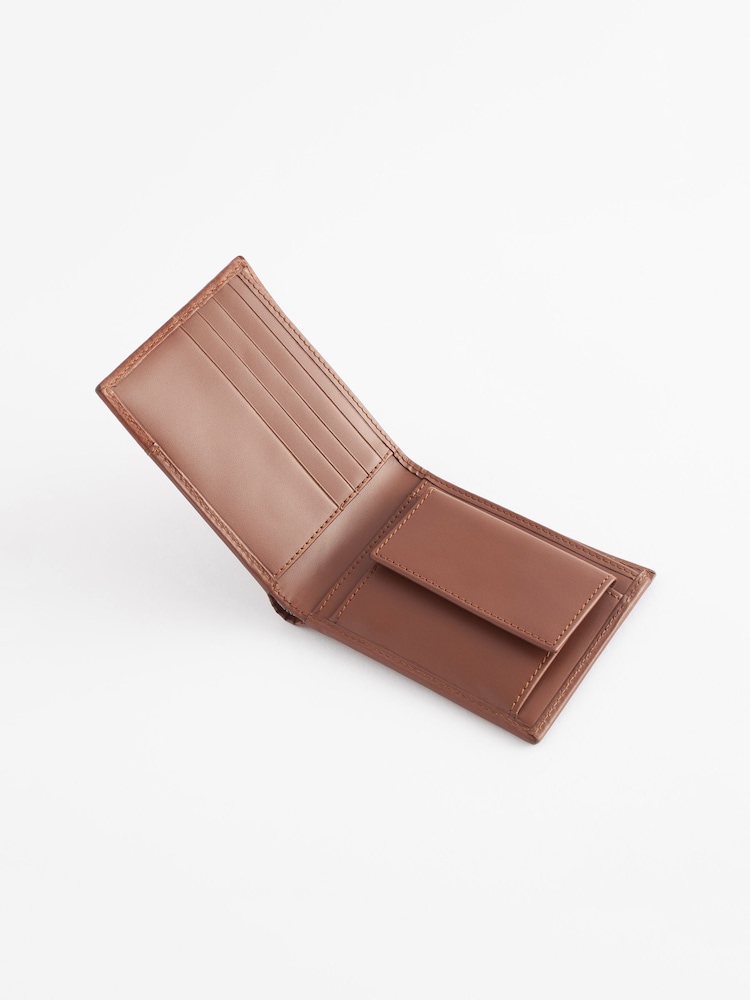 Tan Brown Leather Stag Badge Wallet - Image 3 of 4