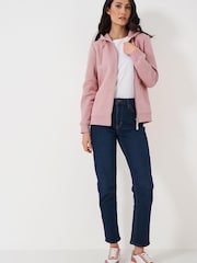 Crew Clothing Pink Heritage Zip Through Hoodie - Image 1 of 4