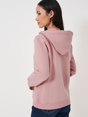 Crew Clothing Pink Heritage Zip Through Hoodie - Image 2 of 4
