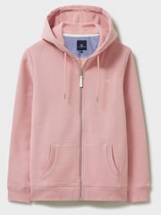 Crew Clothing Pink Heritage Zip Through Hoodie - Image 4 of 4