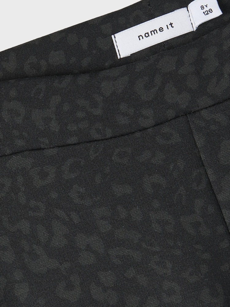 Name It Black Animal Print Flared Trousers - Image 4 of 4