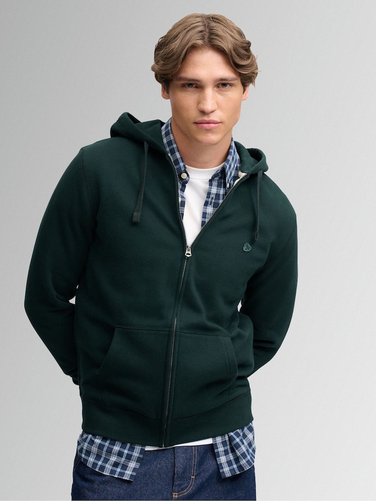 Verde oscuro - Superdry Essential Sdco Logo Zip Hoodie - Imagen 1 de 6