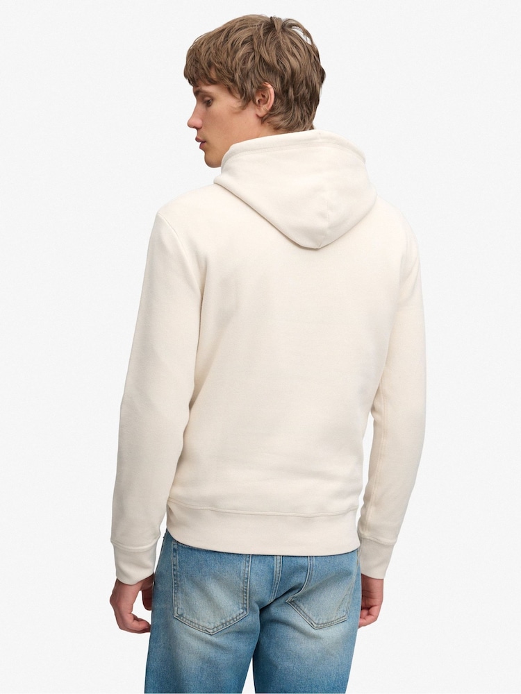 Superdry Cream 1954 Company Relaxed Hoodie - Image 2 of 6
