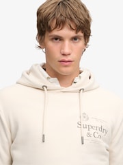 Superdry Cream 1954 Company Relaxed Hoodie - Image 5 of 6