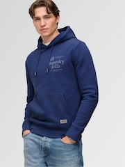 Superdry Blue 1954 Company Relaxed Hoodie - Image 2 of 5