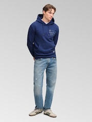 Superdry Blue 1954 Company Relaxed Hoodie - Image 4 of 5