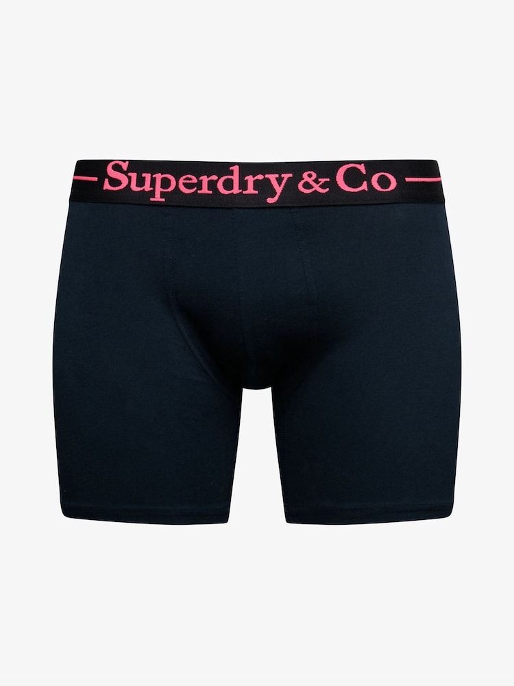 Superdry Blue SDRY & CO Boxers Triple Pack - Image 6 of 6