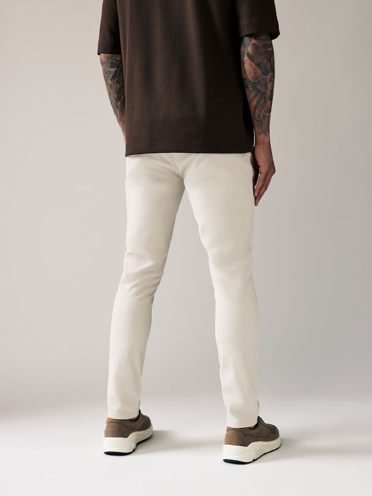 Light Stone Skinny Fit Stretch Chino Trousers - Image 2 of 9