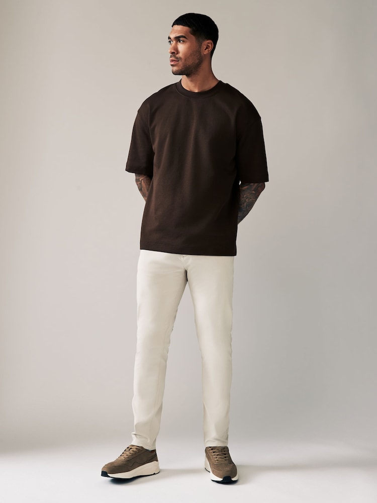 Light Stone Skinny Fit Stretch Chino Trousers - Image 3 of 9