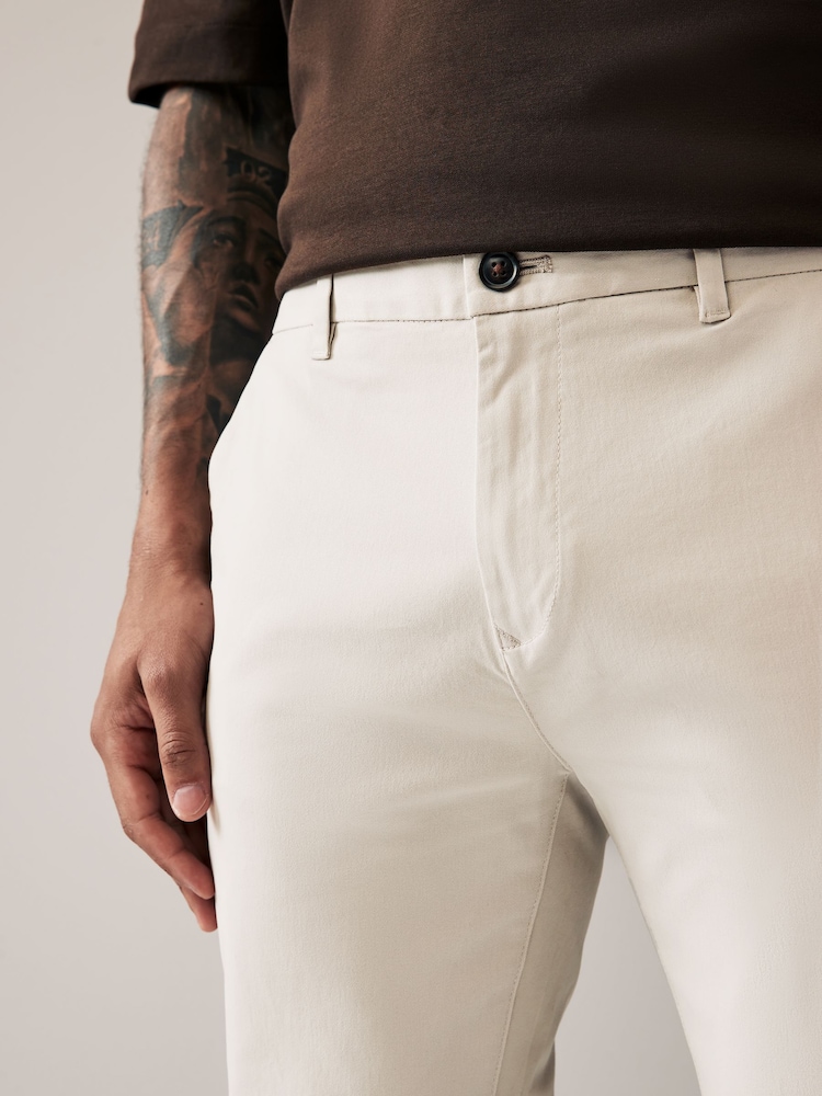 Light Stone Skinny Fit Stretch Chino Trousers - Image 5 of 9