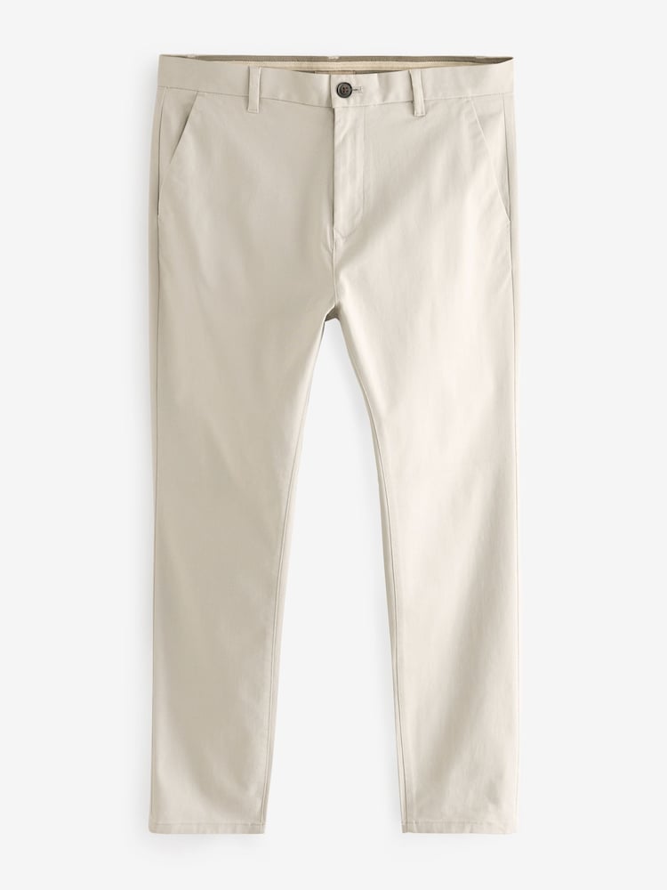 Light Stone Skinny Fit Stretch Chino Trousers - Image 6 of 9