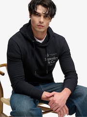 Superdry Navy Blue 1954 Company Relaxed Hoodie - Image 1 of 6