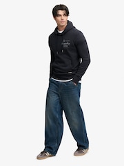 Superdry Navy Blue 1954 Company Relaxed Hoodie - Image 4 of 6