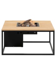 Pacific Natural Garden Cosiloft Black and Teak Table with Fire Pit - Image 2 of 6