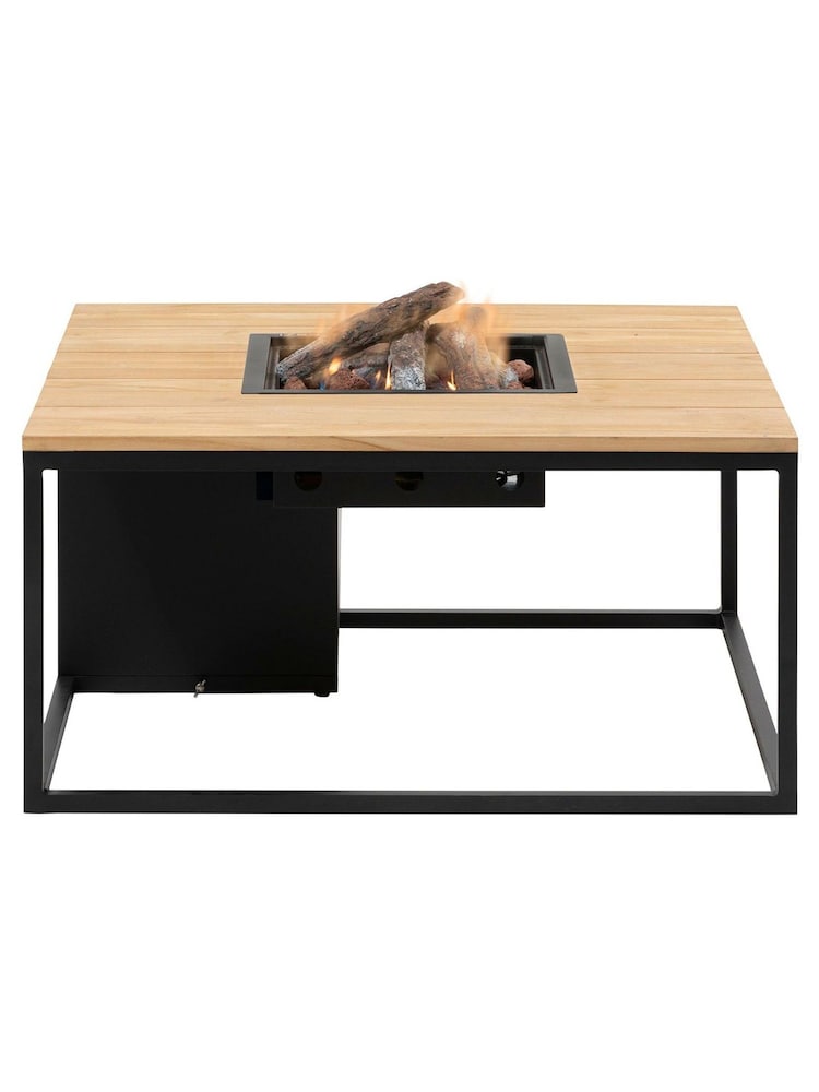 Pacific Natural Garden Cosiloft Black and Teak Table with Fire Pit - Image 2 of 6