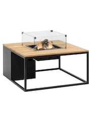 Pacific Natural Garden Cosiloft Black and Teak Table with Fire Pit - Image 5 of 6