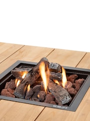 Pacific Natural Garden Cosiloft Black and Teak Table with Fire Pit - Image 6 of 6