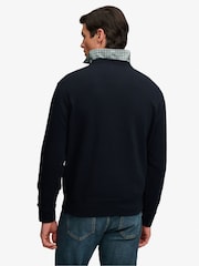 Superdry Navy Blue Essential Stacked Logo Crew Neck Sweat Top - Image 2 of 6
