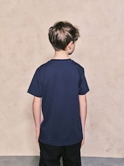 Navy Skateboard All-Over Print Short Sleeves 100% Cotton T-Shirt (3-16yrs) - Image 2 of 6