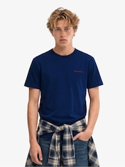 أزرق - تيشرت أساسي بشعار الشركة من Superdry - صورة 1 من 6