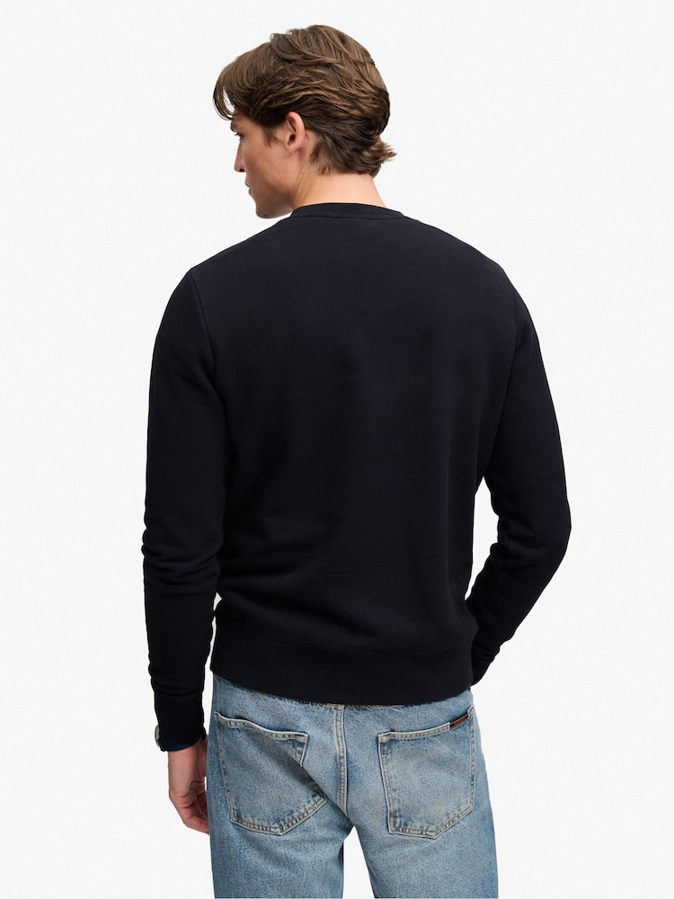 Superdry Blue 1954 Company Relaxed Sweat Top - Image 2 of 6
