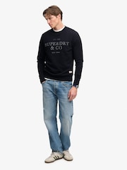 Superdry Blue 1954 Company Relaxed Sweat Top - Image 3 of 6