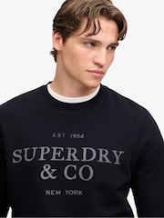 Superdry Blue 1954 Company Relaxed Sweat Top - Image 5 of 6