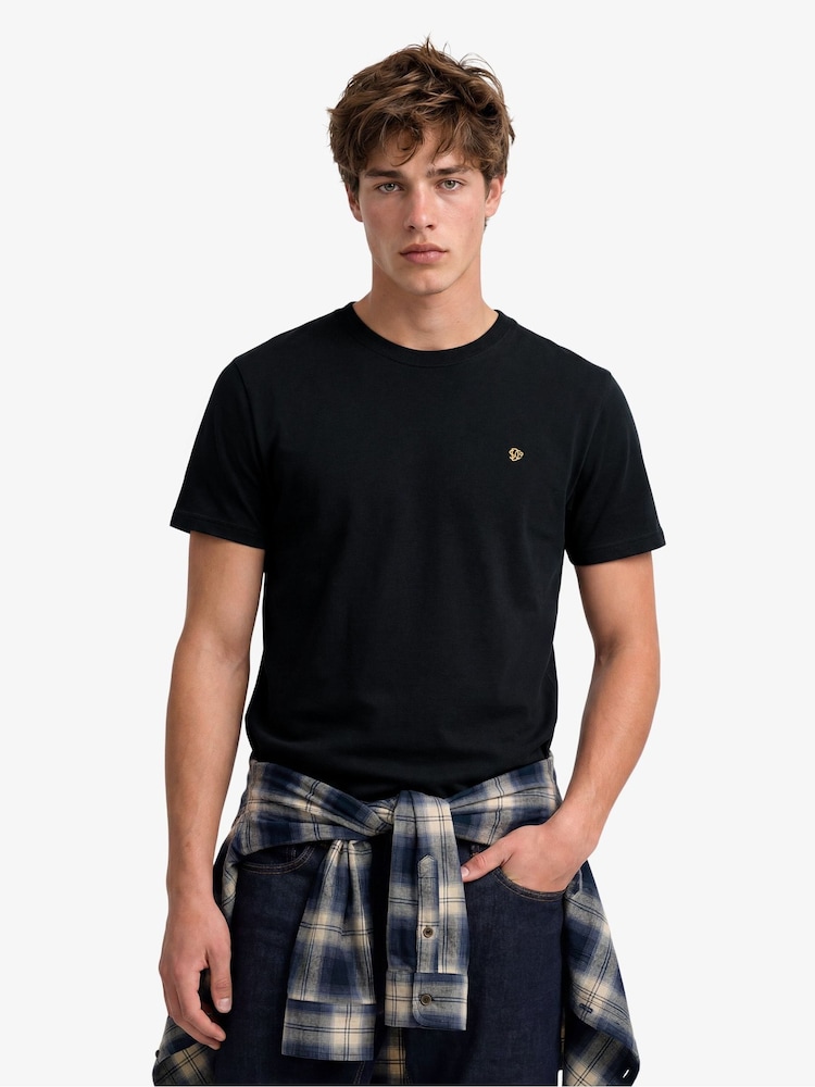 Schwarz/Gelb - Superdry SD&Co Logo Embroidered T-Shirt - Bild 1 von 6