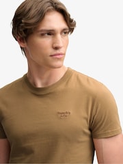 Marrón - Camiseta básica con logotipo Serif bordado de Superdry - Imagen 4 de 6