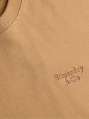 Marrón - Camiseta básica con logotipo Serif bordado de Superdry - Imagen 6 de 6